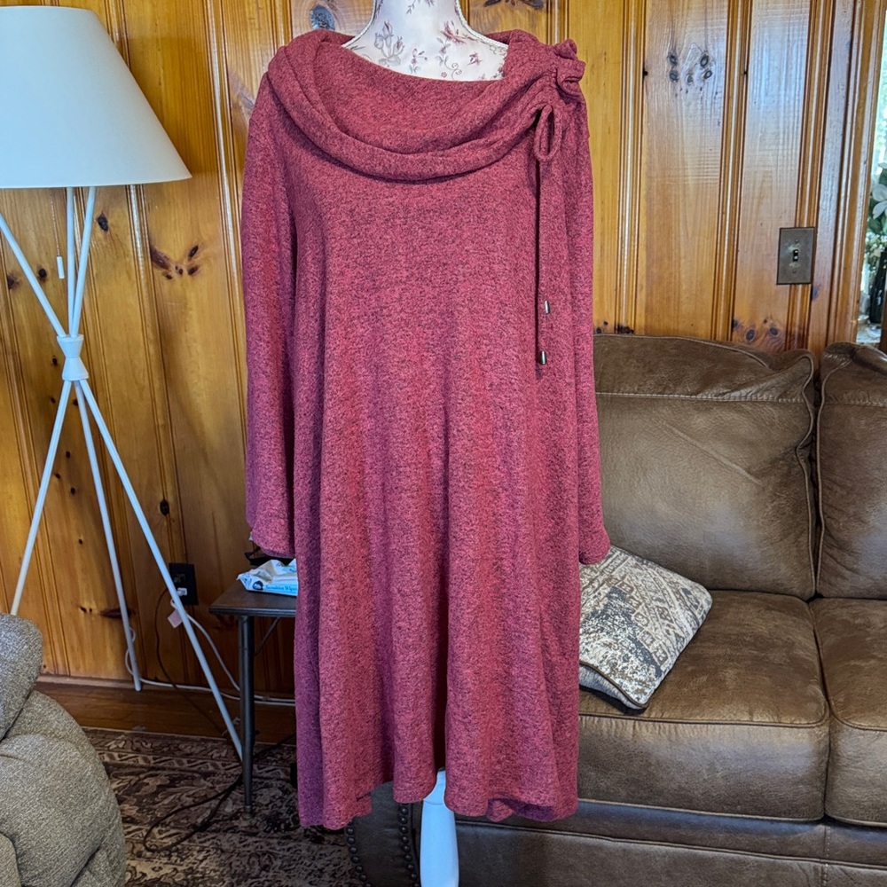 Ruby Rd. Burgundy Knit Dress